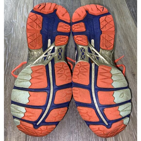 Asics Women’s US Size 6 Gel Kayano 23 T6A6N Blue Orange Running Sneaker Shoes - Picture 9 of 10